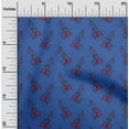 thumbnail image 1 of oneOone Cotton Flex Medium Blue Fabric Leaves & Floral Block Sewing Material Print Fabric By The Yard 40 Inch Wide, 1 of 4
