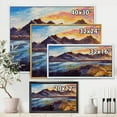 thumbnail image 4 of Designart 'Impression Pink Sunset Over The Mountains By The Sea' Nautical & Coastal Framed Canvas Wall Art Print, 4 of 5