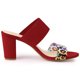 thumbnail image 5 of Sandalias Estampado De Leopardo Tacón De Bloque Para Mujer Rojo 38, 5 of 7