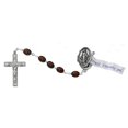 thumbnail image 1 of McVan R590DF 6 x 8 mm Prayer Petition Locket Cross Rosary Set- Brown, 1 of 1