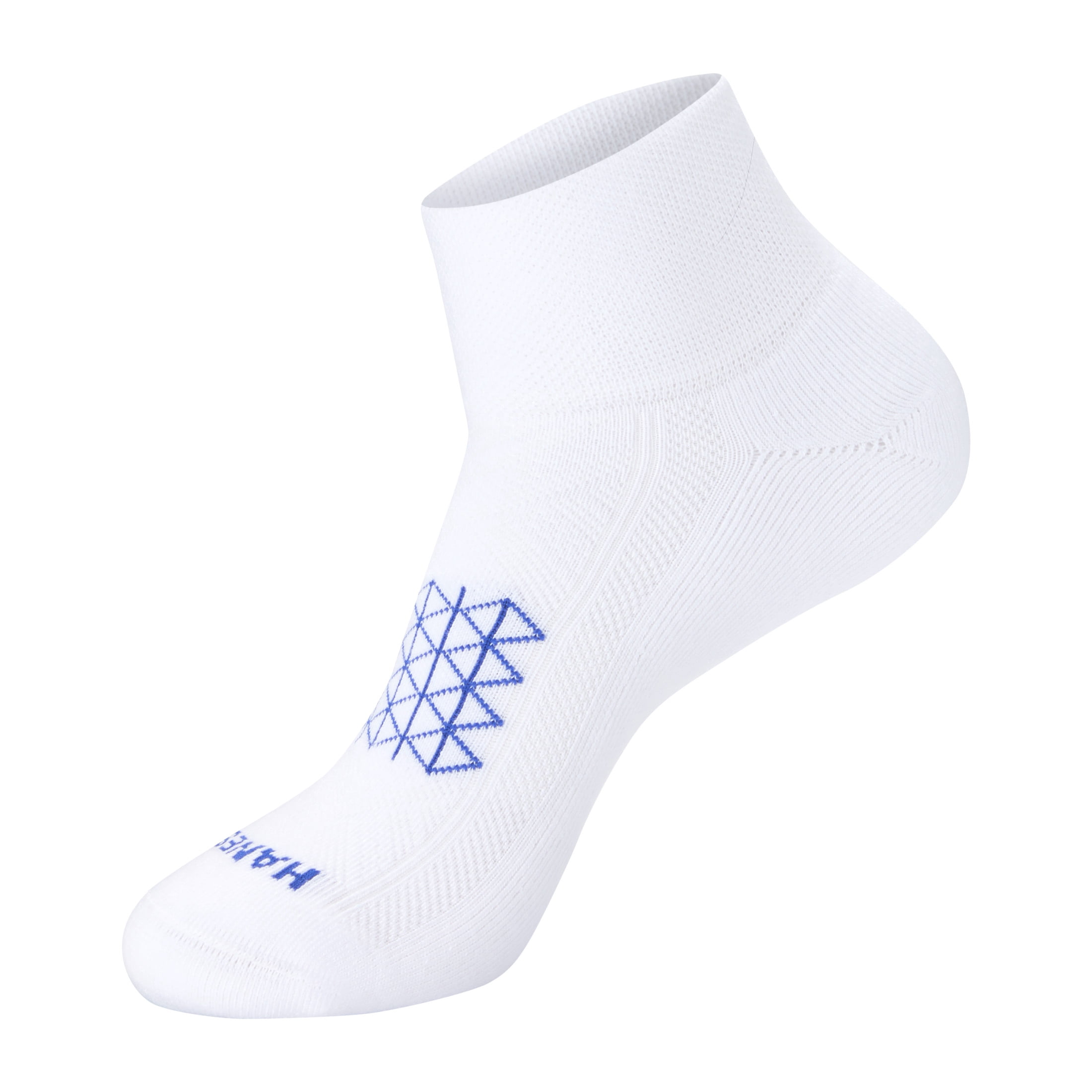 Hanes Mens Ankle Socks Value Pack, 3-Pack, Absolute Run Quarter Socks for Men, Moisture-Wicking, Cushioned