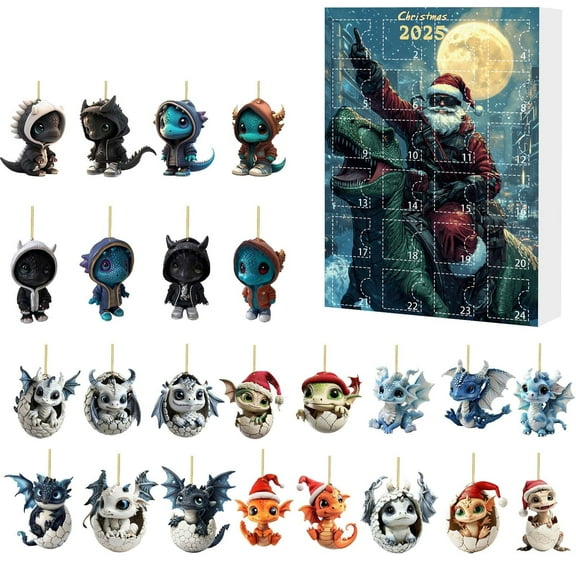 Nkmbld Christmas Advent Calendars Christmas Countdown Calendar Cute Christmas Tree Pendant, Fun Holiday Party Favors for Girls Boys