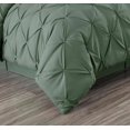 thumbnail image 3 of Chezmoi Collection Sydney 7-Piece Pinch Pleat Comforter Set, Lightweight Pintuck Bedding for All Season, King, Sage Green, 3 of 9