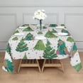 thumbnail image 3 of White Christmas Watercolor Tree Pattern Square Tablecloth,Waterproof Square Table Cover,Wipeable Spillproof Washable Table Cover for Home Kitchen Party Decor 42"X42"(107x107cm), 3 of 6