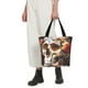 thumbnail image 5 of Balery Rose Floral Skull Bolsa de Hombro con Diseño, Bolsa Grande y Duradera, Bolsa Versátil para Compras, 5 of 6