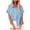 #2-Light Blue, variant on Azrian Womens Sweatshirt Plus Size,Women's Tops Fashion Solid Button Shirt Female V-Neck Loose T-shirt Blouse for