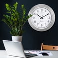 thumbnail image 4 of La Crosse Technology 14-inch Silver Contemporary Atomic Analog Clock, WT-3144S-Int, 4 of 4