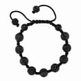 thumbnail image 2 of Slip on Adjustable 10mm Black Crystal Beads Black Cord Bracelet Link Bracelet for Women, 2 of 4