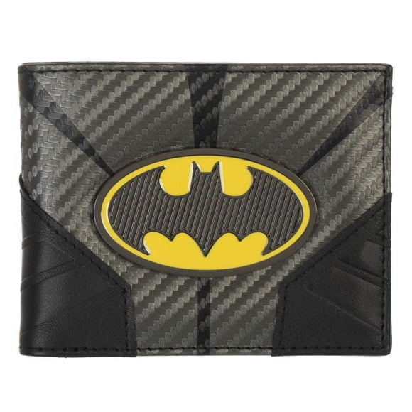 Billetera Bifold con Placa Metálica de Batman de DC Comics