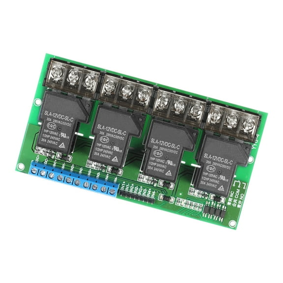 Relay 4-Channel DC 12V 30A Relay Module Control Board Optocoupler Isolation High/Low Trigger