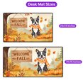 thumbnail image 5 of Welcome Fall Boston Terrier Cozy Autumn Field Pumpkins Golden Leaves Desk Mat Full Keyboard Mouse Pad Gentleman Dog Lover Gifts Large Mousepad - 12013, 5 of 5