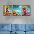 thumbnail image 3 of Póster impreso de 3 piezas de arte de pared, obra de arte de paisaje marino de piña, impresiones de imágenes para dormitorio, sofá, fondo, oficina, sa, 3 of 5
