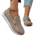 thumbnail image 6 of HTHLVMD Woman's Loafer Casual Sneakers, Woman's Chunky-Soled Low-Top Penny Loafers Slip-On Slip-Resistant Lightweight Wedge Walking Shoes for Casual, Business, and Work, Khaki 8, 6 of 6