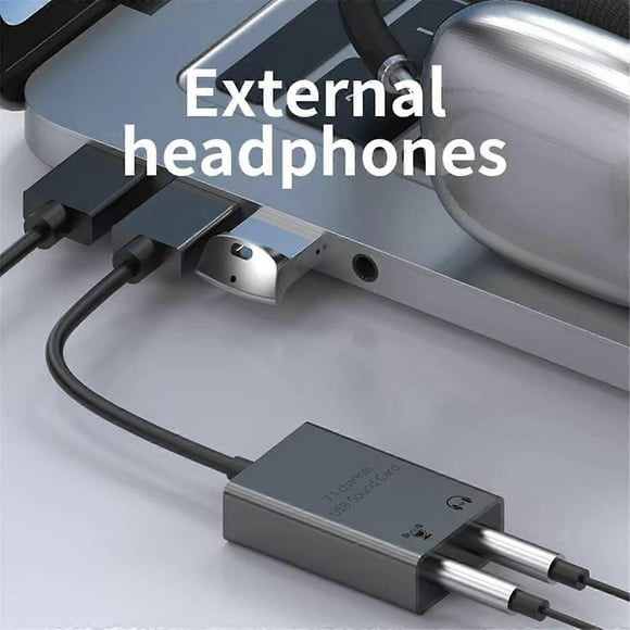 7.1 Channel Sound Card USB to Microphone Speaker Audio Interface