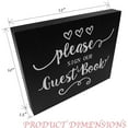 thumbnail image 3 of JennyGemsGuestbook Sign, Wedding Signs, Guest Book Table Sign, 10x12 Inch Wood Sign, Wedding Reception Decor, Guestbook Sign for Showers, Weddings, Party (Black), 3 of 8