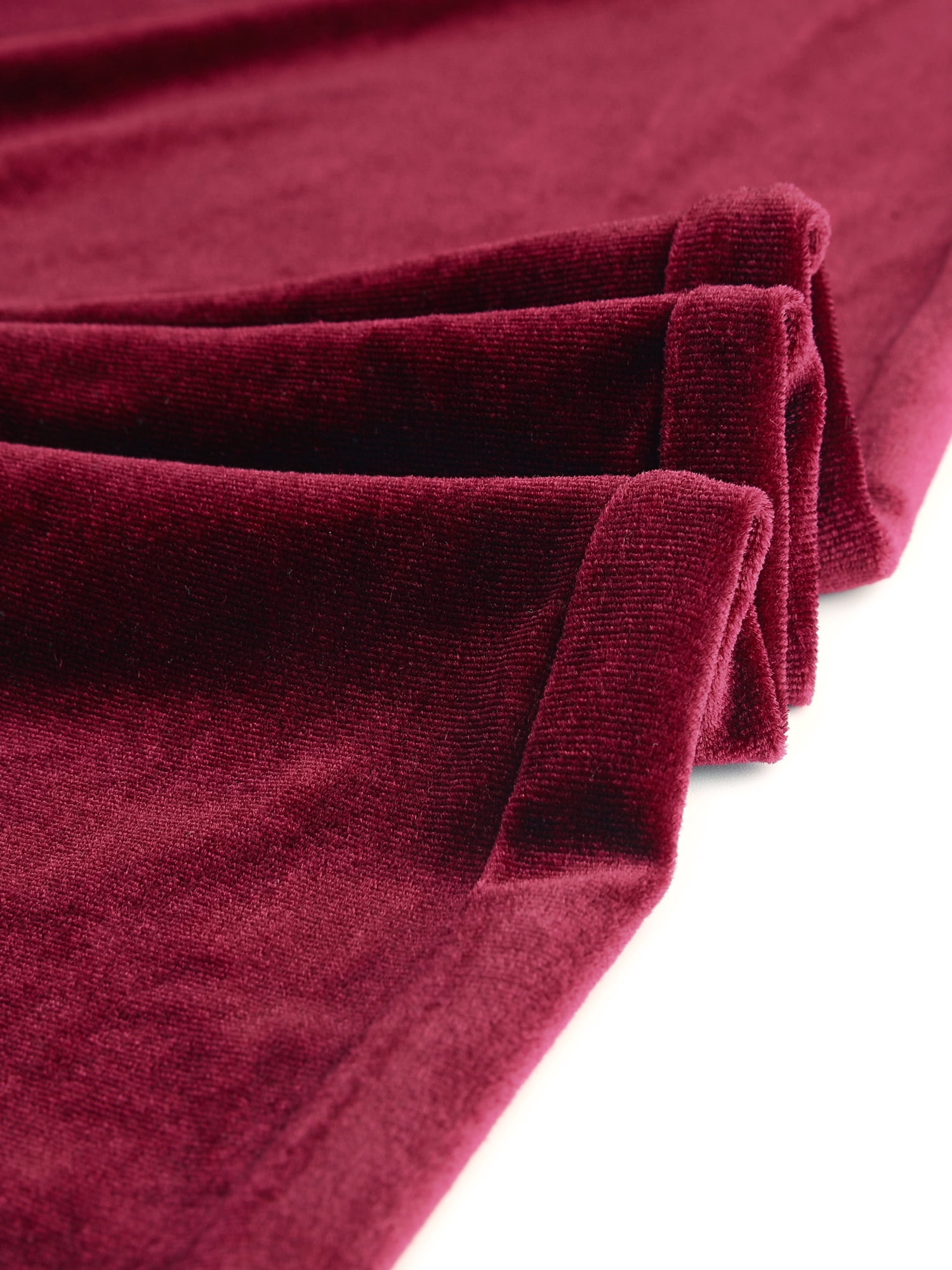 DARING DIVA Women's Velvet Tie Waist Wide Leg Stretchy Pants Trousers L Burgundy