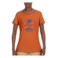 thumbnail image 2 of Wild Bobby, Shelby Cobra USA Logo Emblem Powered by Ford Motors, Cars and Trucks, Women Graphic Tee, Orange, X-Large, 2 of 4