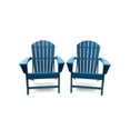 LuXeo Hampton Navy Poly Outdoor Adirondack Chair (2 Pack)