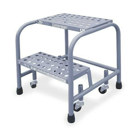 20 in H Steel Rolling Step, 2 Steps, 450 lb Load Capacity