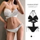 thumbnail image 4 of Traje de baño traje de baño blanco sexy triángulo acero soporte copa dura bikini pecho pequeño push up vacaciones en aguas termales traje de baño, 4 of 5