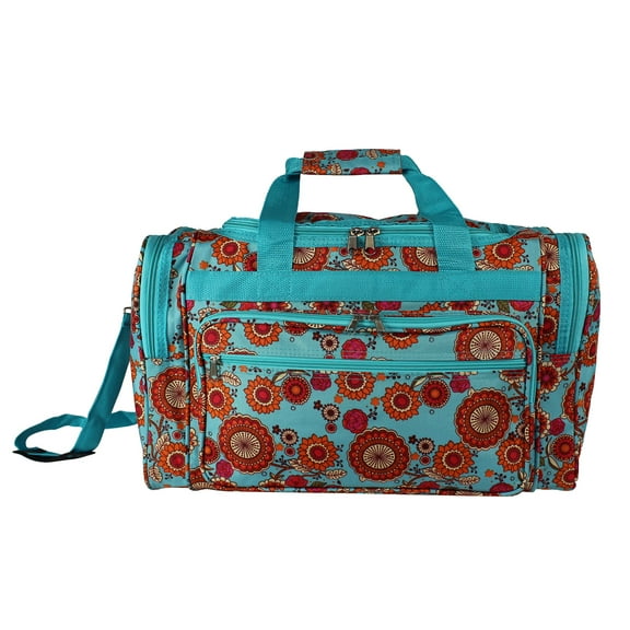 World Traveler 81T22-231 22 in. Carry-On Duffel Bag - Wildflowers
