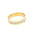 thumbnail image 5 of Men/Women's Jewelry Titanium Steel Silver/Gold AAA Cz Bands Wedding Ring Sz 6-11, 5 of 7