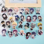 ZILEFSILK 30PCS Cute Enamel Pins Set Anime Demon Slayer Figure For Backpack Jackets Hat Metal Lapel Badges Pins Characters Cosplay Aesthetic Brooch Women Fans