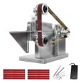 thumbnail image 1 of Amdohai Mini Grinding Polishing Machine Forward Reverse Turning Belt Machine Table Sand Belt Machine Double Adjusting Belt Wheel DIY Sand Belt Machine Stainless Steel Aluminum Metal Utility Grinding, 1 of 7