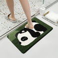 thumbnail image 2 of LACKUST Faux Sheepskin Bathroom Rugs Entrance Mat - Non-Slip Easy Care Bath Mats for Bathroom and Restroom,23.6x15.7in,Green, 2 of 6