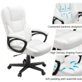thumbnail image 6 of Lacoo Faux Leather High-Back Executive Office Chair with Lumbar Support, White, 6 of 7