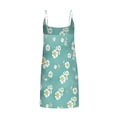 thumbnail image 5 of HKEJIAOI Robes Décontractées en Solde Robe Florale pour Femmes Robe Imprimée à Bretelles Col Rond Bleu Clair, 5 of 5