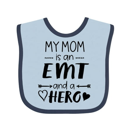 

Inktastic My Mom is an EMT and a Hero Gift Baby Boy or Baby Girl Bib