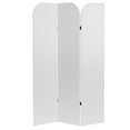 thumbnail image 2 of 6 ft. Modern Arch Velvet Room Divider White 3 Panel, 2 of 7