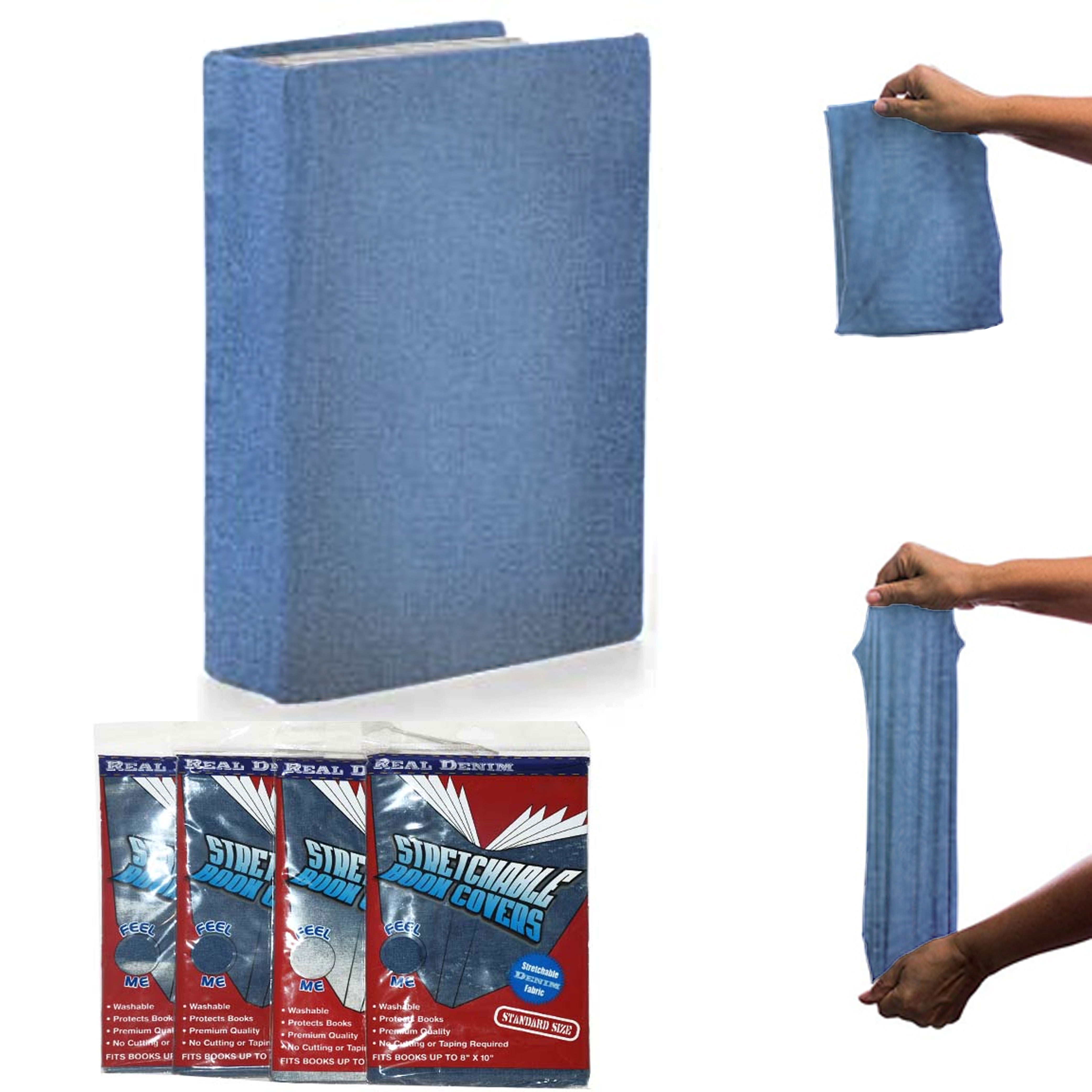 Book Sox Fabric Jumbo Book Covers Watercolor Rain Drops Print and Magenta Solid 2 Items 