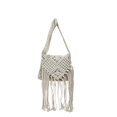 thumbnail image 1 of Bolso Playa Tejido Bohemio Con Bandolera Ganchillo para Mujer Borla Diario Verano Color Sólido, 1 of 9
