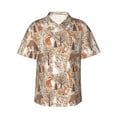 thumbnail image 1 of Balery Woodland Animals in Neutral Tones Camisas hawaianas de manga corta para hombre, camisas playeras de corte holgado, camisas de vacaciones con botones,Medium, 1 of 7