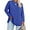 Blue, variant on Women's Plus Size Tops Long Sleeve Crew Neck Oversized T Shirts Loose Casual Tunics