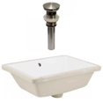 thumbnail image 1 of American Imaginations 18-in. W CUPC Rectangle Bathroom Undermount Sink Set In White - Brushed Nickel Hardware - Overflow Drain Incl. AI-31839, 1 of 9