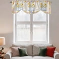 thumbnail image 3 of Tie Up Valances for Windows, Yellow White Daisy Adjustable Valance Curtains Window Treatment for Living Room, Spring Pastoral Botanical Flowers Rod Pocket Kitchen Curtains & Drapes 60x18 Inch, 3 of 9