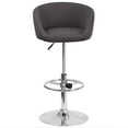thumbnail image 5 of Emma + Oliver Charcoal Fabric Adjustable Height Barstool with Barrel Back, 5 of 10