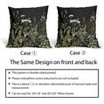 thumbnail image 6 of Spring Pillow Covers 18x18 Set of 2 Sage Green Black Floral Wild Flower Plant Vintage Botanical Print Decorative Throw Pillow Cases Outdoor Seasonal Farmhouse Decor for Sofa Couch Bed, 6 of 6