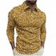 thumbnail image 2 of Blusa y camisa de manga larga con cuello vuelto para hombre, jersey de solapa de manga larga con cremallera, blusa informal con estampado BlingBling a la moda para hombre, poliéster, 2 of 5