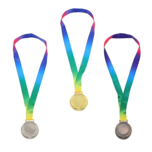 GOOHOCHY 3 unids Kids Game Sports Sports Sports Awards Toys Metal Niños Ganadores creativos Medallas