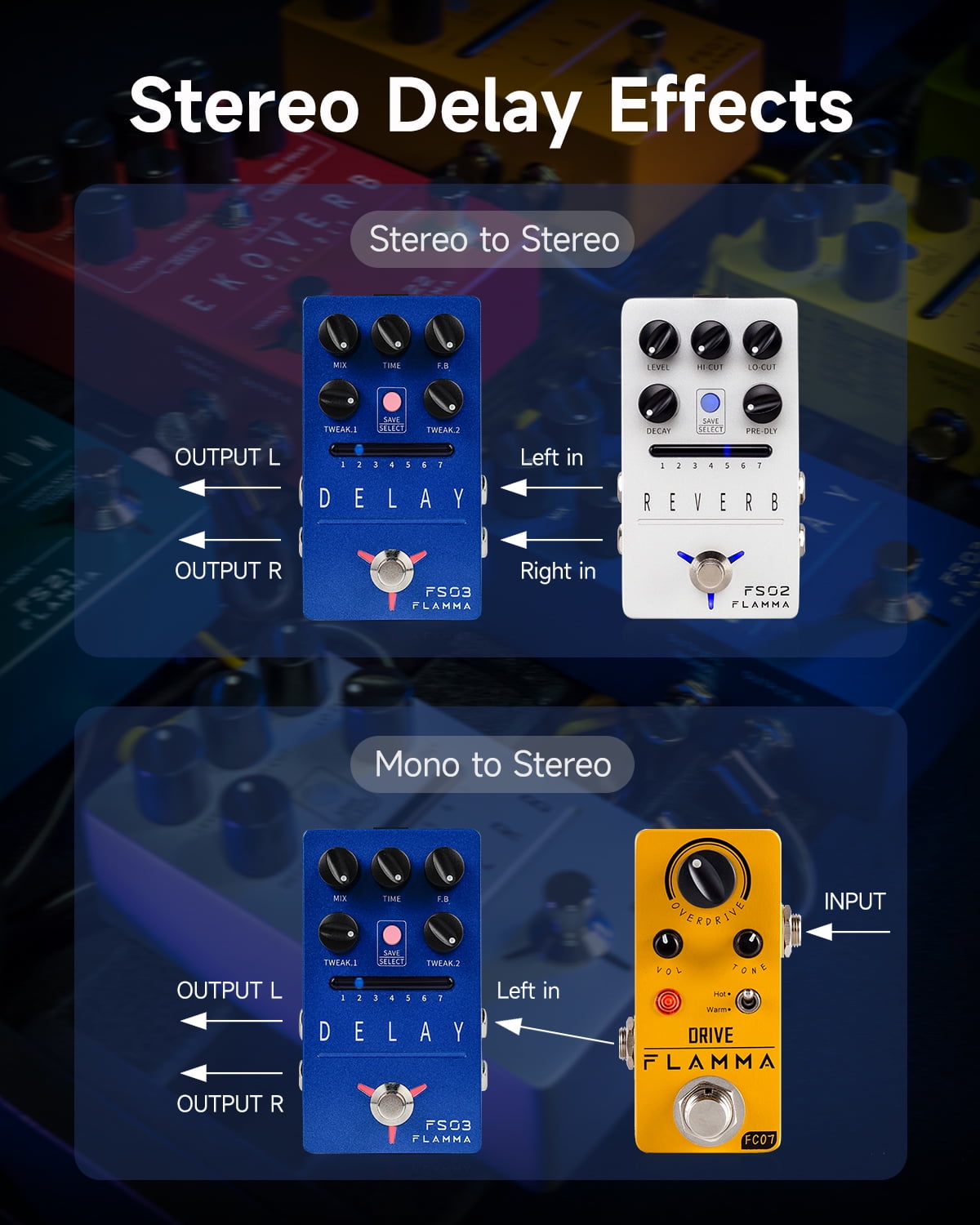 ギター FLAMMA FS03 Amazon.com: FLAMMA FS03 Electric Guitar Delay Effects Pedal