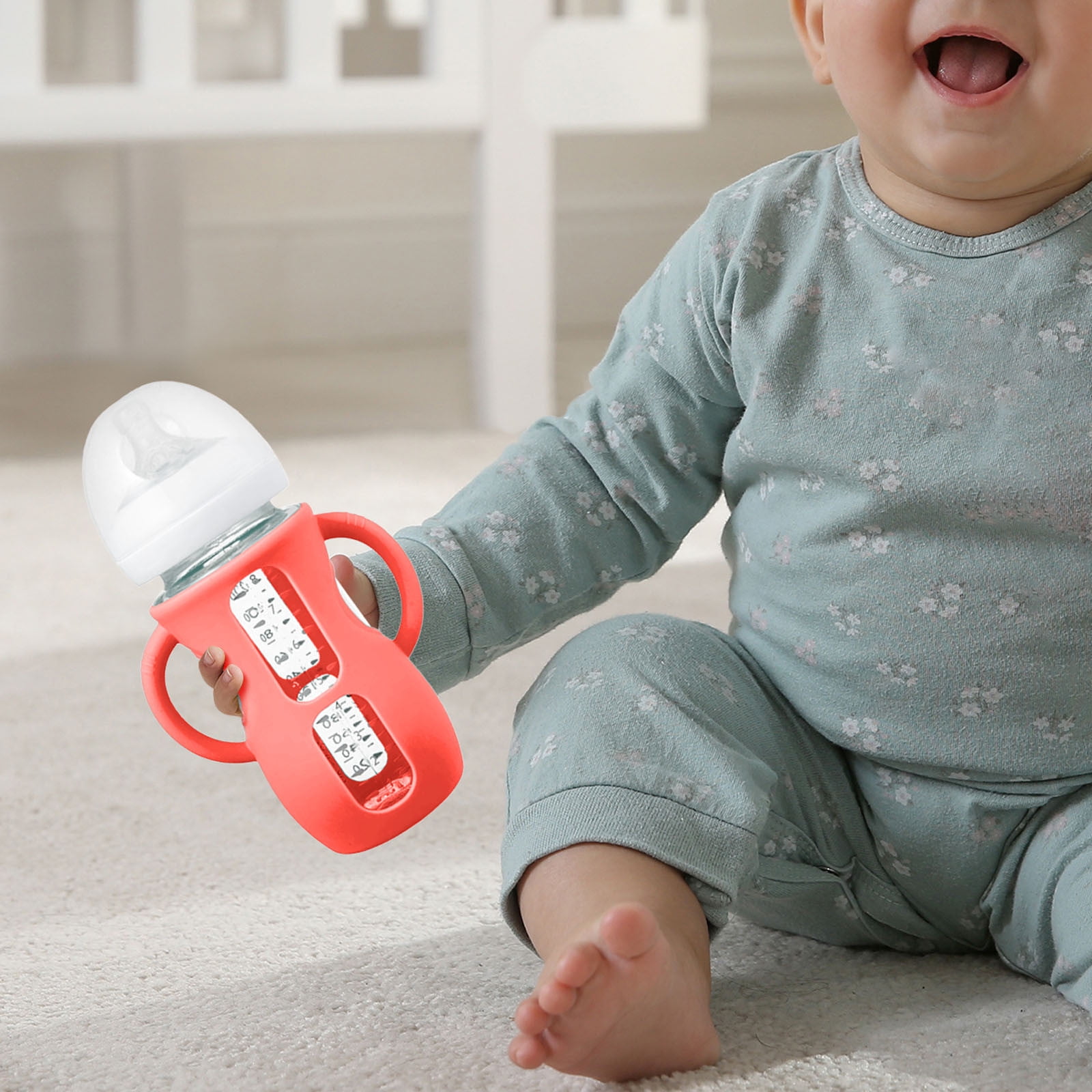 Silicone Baby Bottle Sleeve With Handle For Avent Natural 240ml