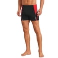 thumbnail image 4 of INSPIRE CHIC Men's Color Block Swimwear Adjustable Drawstring Pool Swimming Shorts 28 Red, 4 of 4
