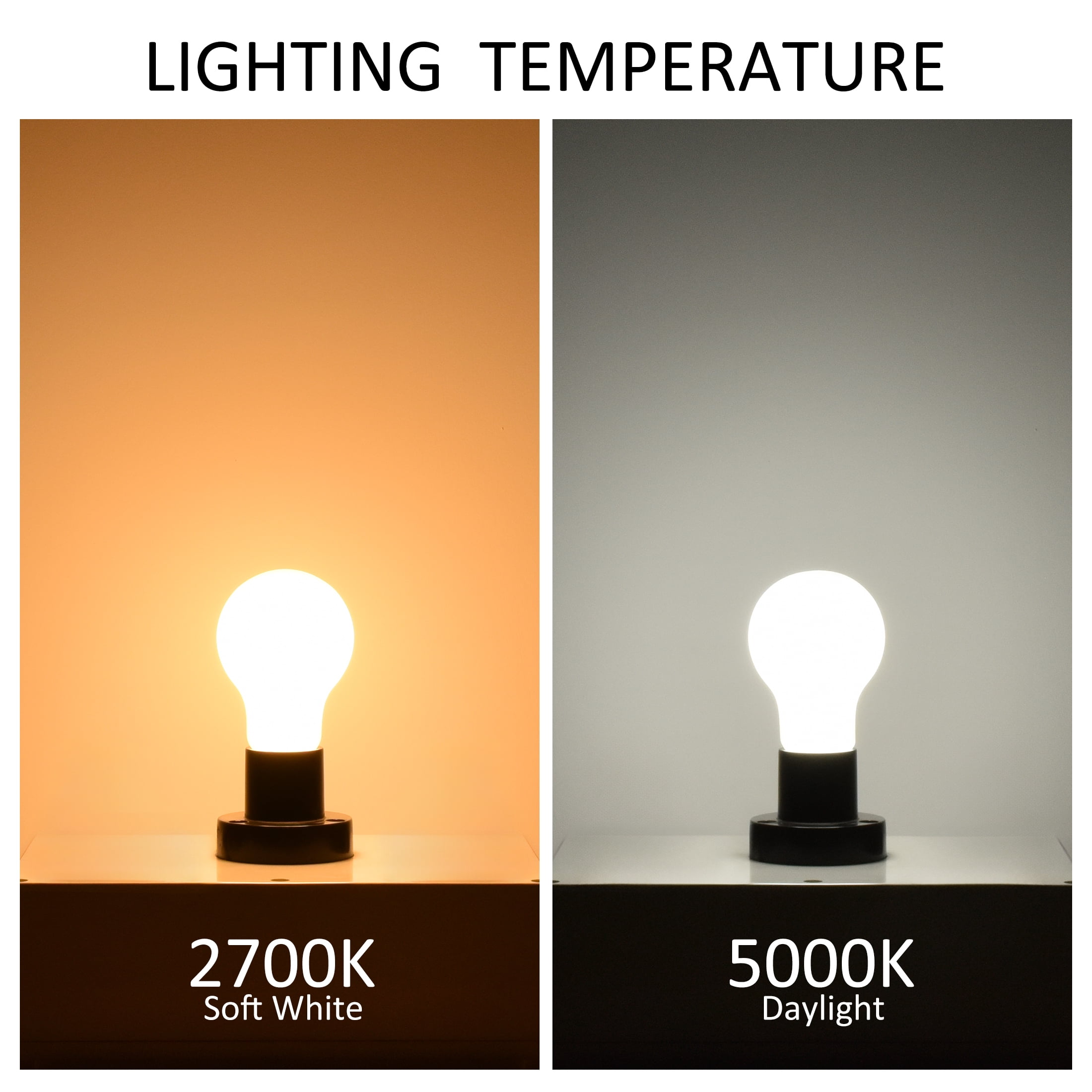 Great Value 18YR A19 LED Light Bulb, 7W (60W Equivalent) Dimmable Soft White E26 Base (24 Pack)