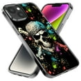 thumbnail image 2 of MUNDAZE Apple iPhone XS/X Shockproof Clear Hybrid Protective Phone Case Fantasy Paint Splash Pirate Skull Cover, 2 of 5