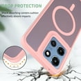 thumbnail image 5 of Dteck Magnetic Matte Case for Moto G Power 5G (2025),Shockproof TPU+PC Case Compatible with Mag Safe Frosted Translucent Back Cover for Moto G Power 5G (2025),Pink, 5 of 5