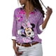 thumbnail image 3 of Camisa de manga larga con estampado 3d de minnie para mujer, camisa con solapa, estilo harajuku de disney, y2k, novedad de otoño, 2022, 3 of 5